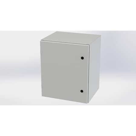 Saginaw Control & Engineering 1/4 Turn Latch Electrical Enclosures, 24 in H, 16 in D, 20 in W, NEMA 3R, 4, 12, 13, Carbon Steel SCE-24EL2016LPLG